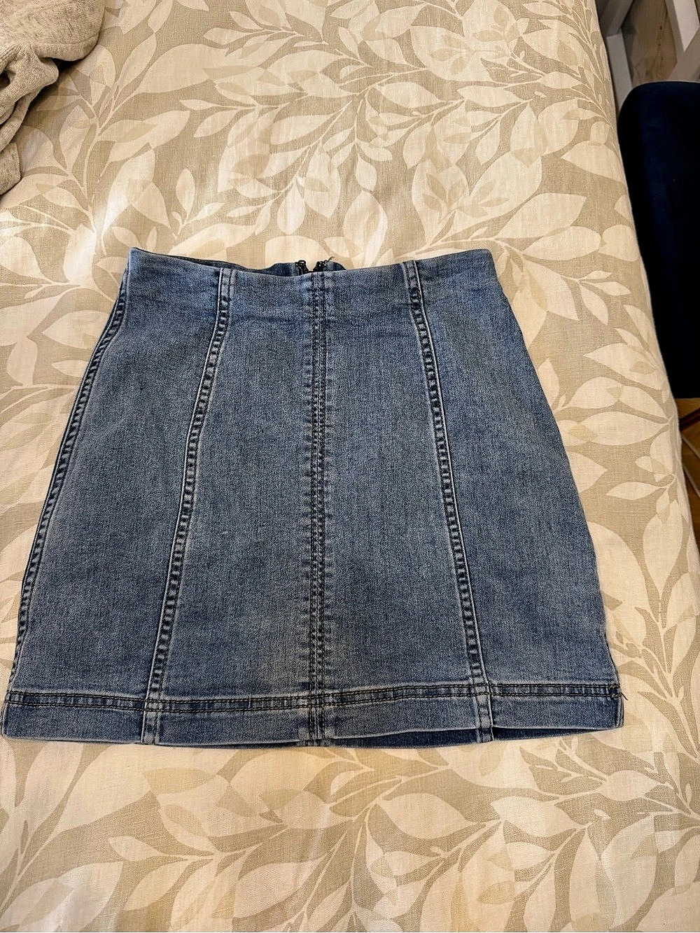 Free People Modern Femme Denim Mini Skirt in Blue Size 0